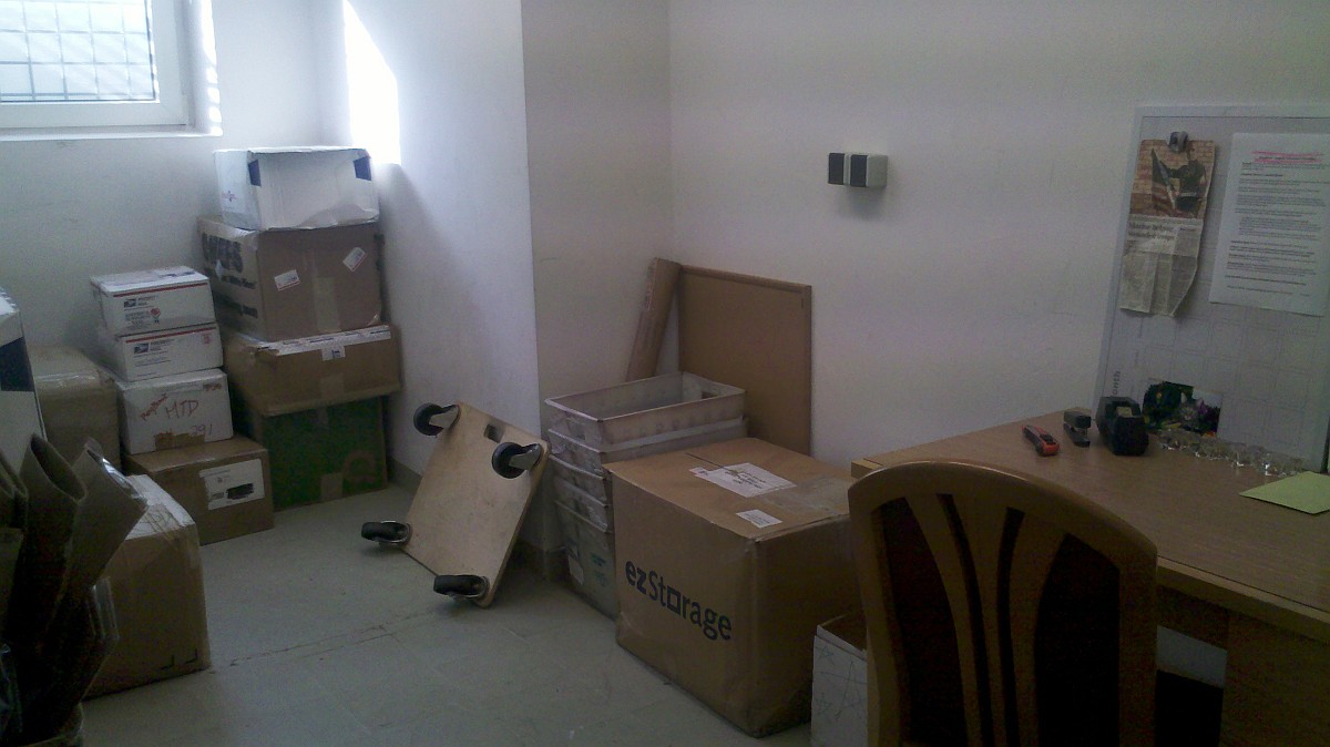 Donation Receiving Room Soldiers' Angels receiving room at Landstuhl